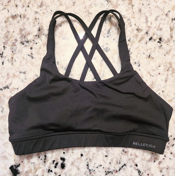 Relleciga Sports Bra Large Black - Picture 3 of 7